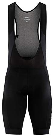 Craft CORE Essence Bib Shorts M Herren Fahrradhose mit Träger – Schwarz – XL – Gepolsterte Bib-Shorts mit Kompression und Infinity C3 Pad