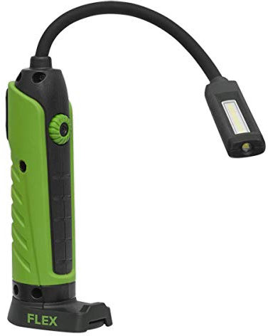 Sealey LEDFLEXG 1 Cob + 1 LED Flexi Rechargeable Inspection Lamp Green Li-ion