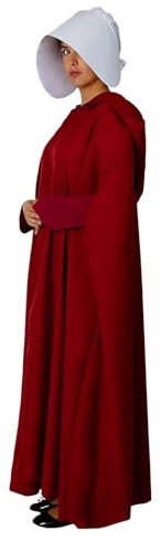 Funidelia Disfraz Oficial de El Cuento de la Criada para mujer, Incluye capa con capucha, mangas y sombrero, Talla S - M - Traje para adultos para fiestas, Carnaval y Halloween