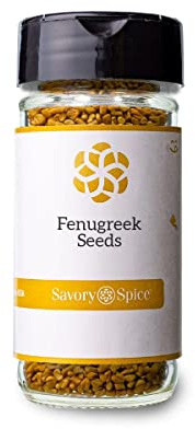 Savory Spice Fenugreek Seeds (Methi) - Whole Seed for Curry & Dal (3.15 oz)