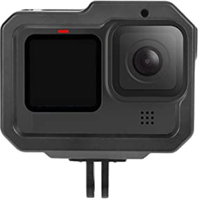 Schutzgehäuse Schutzrahmen Cage Kompatibel mit GoPro Hero 9 10 & 11 Stabiler Cage mit 2 Hot-Shoe-Anschlüssen und Schieberahmen Aluminium-Legierung