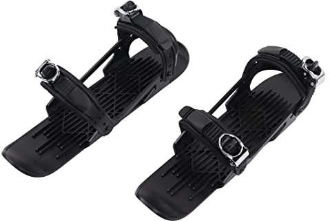 Ski Skes Ski 39 * 15 * 13 Mini Ski Skates Mini Skischuhe Verstellbare Skiboards Befestigung an Skischuhen Abfahrtspisten Wintersport Kinder Farbe (Schwarz)