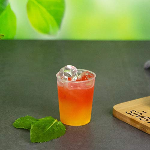 Silverkitchen 50x Schnapsgläser Plastik 4cl, Mehrweg Shotgläser mit Eichstrich, Shot Becher Plastik 40ml, Wiederverwendbare Schnapsbecher, Party Becher Made In Germany