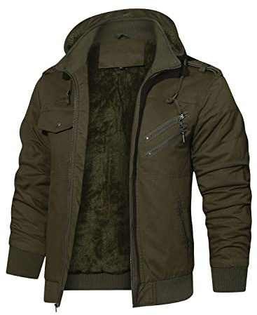HOOD CREW Herrenjacken Winter Thicken Fleece gefütterte Oberbekleidung Taktische Militär Cargo Jacke mit Kapuze