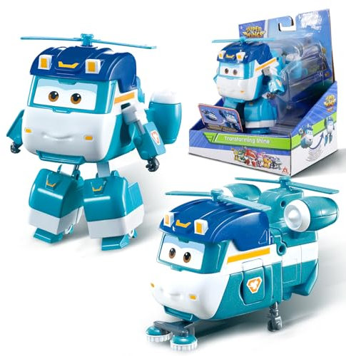 Super Wings EU770239 - Transforming Shine, ca. 12 cm große verwandelbare Spiel-Figur, Roboter und Flugzeug, für Kinder ab 3 Jahren