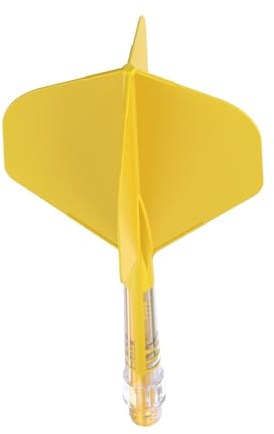 CUESOUL ROST T19 Asta e Aletta per dardo Integrate in Carbonio,Forma Standard Grande,Aletta Gialla e Asta Gialla,Set di 3(CS-AK57DB7-4)