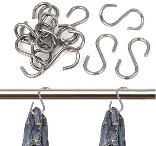 Robuste S-Haken - Edelstahl, Multifunktional, Geeignet für Küche, Garten, Schlafzimmer und Büro