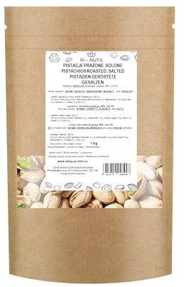 Pi-nuts Pistazien geröstet und gesalzen 1 kg. Pistazienkerne mit Schale, ganze Pistaziennüsse,100% Naturbelassen ohne Zusätze.