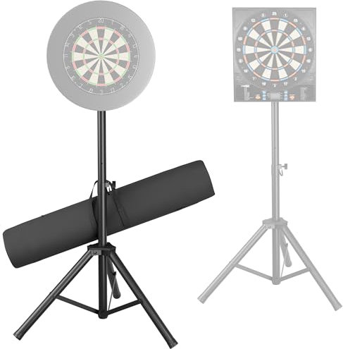 Sealong Heavy Duty Dartständer für Dartscheibe mit Tragetasche – Faltbar Dartscheibe Ständer Höhenverstellbar(106-200cm) – Tragbar Ständer für Klassische & Elektronische Dartboards – Extra Stabil