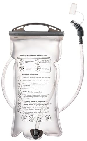TRIWONDER Poche Hydratation 1,5L 2L 3L Réservoir d'Eau Vessie Souple pour Sac Hydratation Running Randonnée Vélo (Blanc, 1,5L)