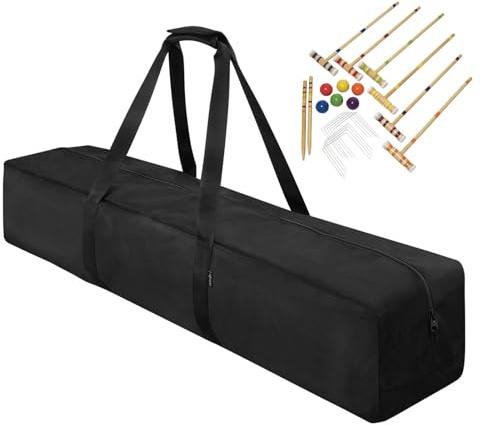 Sac de croquet – Sac de transport d'équipement de sport, pochette de rangement pour équipement | Organiseur robuste pour pelouse en plein air, sac de jeu pour pelouse, grande poignée, sac fourre-tout