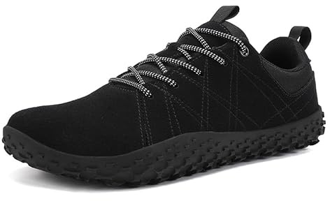 ihinzry Barefoot Shoes for Men and Women, Waterproof Hiking Shoes, Lightweight Non-Slip Sneakers with Wide Toe Box to Reduce Fatigue for Climbing, Running, and Outdoor Walking Black-44