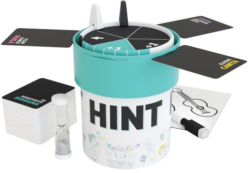 Asmodee – HINT GO – Pensa in fretta e mima o canta senza dire la parola proibita – Gioco da Tavolo Divertente e Party Game da Viaggio – Da 4 Giocatori – 14+ Anni – Ed. in Italiano