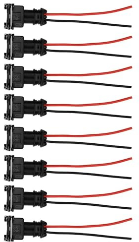 SHOOYIO Pack of 8 EV1 OBD1 Fuels Injectors Connector Plugs High Current 25A Pigtail Wiring Clips Simple Installation for Fuels Injectors Wiring Clips