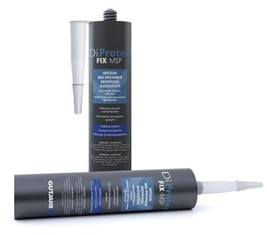 DiProtec FIX-MSP 310 ml – elastiskt tätnings- och monteringslim på MS-polymer, inomhus och utomhus, lösningsmedelsfri, ISO-UMF