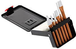 GEDORE red Werkzeugsatz, Schlagwerkzeug-Set, 6-teilig, gefüllt, in Metallkassette, Meißel, Körner, Treiber, R90000006