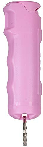 Police Magnum Keychain Pepper Spray Flip Top Safety- Maximum Heat Strength OC with Dye- Self Defense- Made in The USA- 1 Pack Soft Pink FT