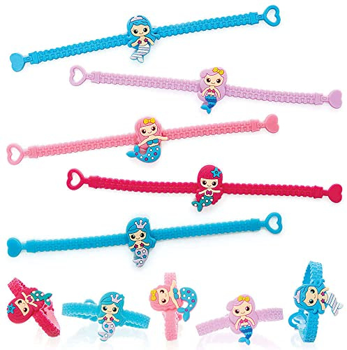 Baker Ross FC946 Pulsera Sirena - Juego de 10, Pulseras para niños