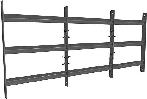Melko Grille de fenêtre - Protection anti-effraction - En acier - 45 x 70-130 cm - Protection anti-effraction - Balustrade - Protection anti-effraction - Pour balcon, rez-de-chaussée, fenêtre de cave