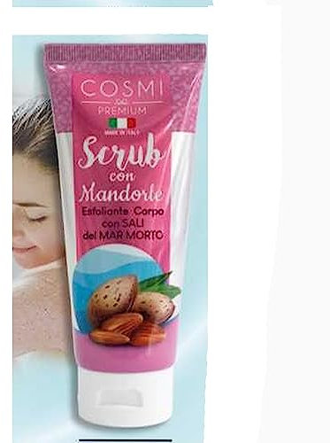 Scrub Corpo Esfoliante con Sali del Mar Morto - Pulizia Profonda Pelle Morta e Peli Incarniti Anti Cellulite - Crema Gel Anche per Viso Gambe Piedi - 100ML - Naturale Bio (Olio di Mandorle)