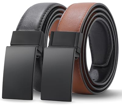 Kajeer Reversible Boy Belts for Kids,Durable PU Metal Buckle Leather Belt Toddler Youth Belt for School Uniform Casual Wear(Black,Fit Waist: 17-22)