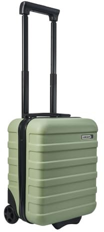 Cabin Max Anode 40x30x20 erweiterbar 40x30x25 cm Hardscalen Handgepäck Trolley-Koffer für Untersitz, 24 l, Wizz Air, Eurowings (Bodo Grun)