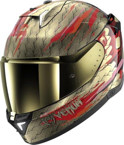 SHARK, Integraler Motorradhelm SKWAL i3 VENUM KRQ, M, Black Red Gold