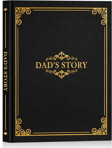 Lanpn Papa Raconte Moi Ton Histoire, Livre d'histoire de La Vie de Papa avec 300+ Questions, Dad Story Book Journal Guidé Carnet de Souvenirs, Fête des Pères Anniversaire Noël Cadeau, Noir