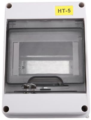 Knoruley Scatola di Giunzione IP65 A 5 Vie In Plastica Della Serie HT, Impermeabile per Esterni con Blocco per Interruttore di Sicurezza.