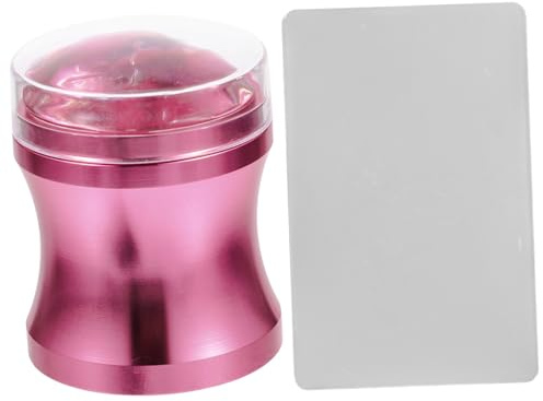 Veemoon Kit per Stampo Silicone Unghie Manicure Art Stamper Leggero e Pratico Scraper in Lega di Alluminio per Decori Nail Art Colore Casuale