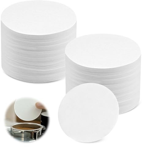 500 Pezzi Filtri Caffè in Carta, Filtro di Carta da Caffè Espresso 51 mm, Filtri da Caffès Rotonda Non Sbiancati, per Macchine da Caffès Caffettiere Moka Pot (Bianco)
