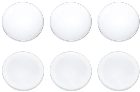 PATIKIL 6-pack optiska linsset, 3 cm glaslinser (3 tvåkantsvexa 5 cm brännvidd och 3 bikoncave – 7,5 cm fokalvidd) för fysik vetenskap utbildning gör-det-själv teleskop mikroskop experiment