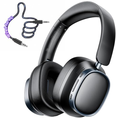 Active Noise Cancelling Headphones,78H Wireless Bluetooth Headphones,Black