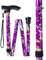 BeGrit Bastone da passeggio donna, Bastone Pieghevole da Passeggio Regolabile, Bastone Elegante, Impugnatura Ergonomica, Leggero, Trasportabile e Durevole, per camminare Floreale di alluminio Viola