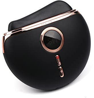 VRAIKO Eclipse LED Gua Sha Device, Bian Stone Gua Sha Facial Tool with Heat and Vibration, Face Massager for Anti-Aging Wrinkles Puffiness Skin Rejuvenation and Toning (Eclipse Black)