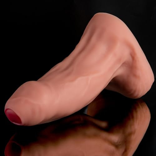 25 * 8.9 cm Realistischer Vorhaut XXL Monster Dildo, Ungeschnittener Riesen Anal Dildos Mit Doppelt Dichtem Silikon & Saugnapf, Big Dildo Groß Penis Glans Sexspielzeug Für Erfahrene Frauen Männer