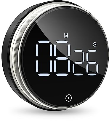 Ankilo Kitchen Timer Digitale, Küchentimer Magnetisch, Eieruhr, Kurzzeitwecker, LED Visuelle Timer, Lauter Alarm,Countdown Countup Timer für Kochen, Backen, Sport, Studieren