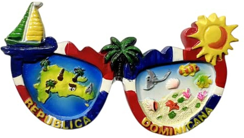 Magnete da frigorifero della Repubblica Dominicana, souvenir 3D, decorazione magnetica per frigorifero, collezione artigianale