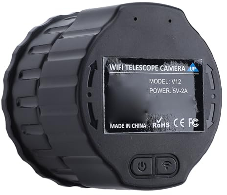 Ocular Digital Inalámbrico WiFi, Cámara HD de 4 Megapíxeles para Telescopio óptico y Microscopio de 25 Mm a 50 Mm, Cámara Ocular Electrónica WiFi para Telescopio de 1,18 a 1,97