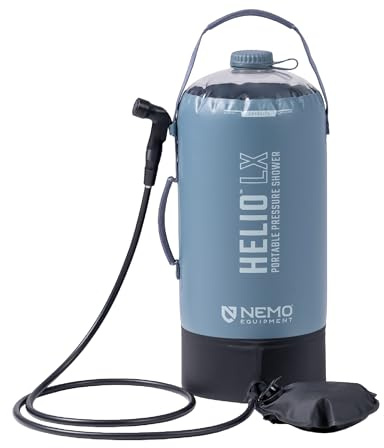 Nemo utrustning Helio LX bärbar tryckdusch, 22 liter, blå (fortress)/slamfärg/svart