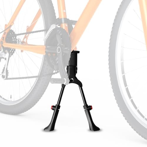 Bicycle Stand, Two-legged Stand, Bicycle, Height Adjustable, 24-29 Inches, Bicycle Stand, Double Stand, Bicycle Stand, Mountain Bike for City Bikes and Trekking Bikes, Black