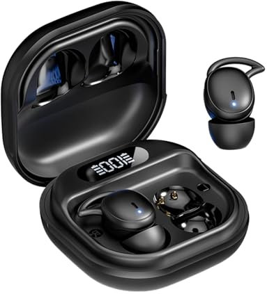 Telidif Sleep Earbuds, Bluetooth 5.4 Noise Cancelling Earphones, Invisible Mini Ear Buds for Side Sleeping, Waterproof Wireless Headphones for Travel, Insomnia, Relaxation, Black Compact Design