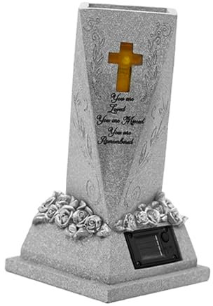 COOPHYA Jardinière Forme De pour Cimetière Décoration De Tombe Pot De Fleurs Funéraire Support De Fleurs Résine Arrangement Floral Commémoratif