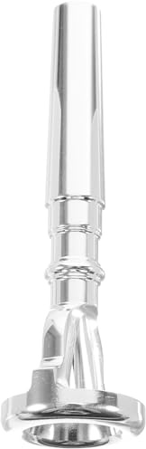 ABOOFAN Boca de Trompeta de Latón Chapado en Plata para Portátil Dispositivo de Práctica y Diseño Sólido Color Plata Principiantes y Profesionales