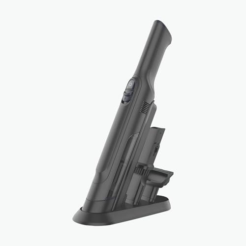 PROMOMO Handheld Vacuum Cordless, Lightweight 1.4lb with Powerful Suction, Charging Dock, Single Touch Empty and Detachable Dust Cup, Portable Mini Car Vac for Home Office and Pet Hair (Dark Grey)