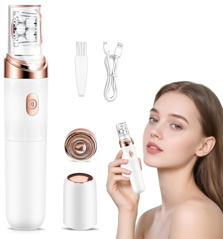 Epilatore Aischen per Donne, Epilatore Elettrico USB per il Viso, Rimozione Peli Facciali per Donne, Epilatore Corpo Indolore per Guance, Mento, Braccia e Ascelle