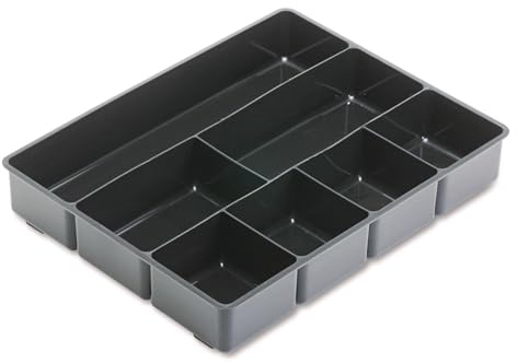 Rubbermaid Extra Deep Desk Drawer Director Tray, Plastic, 11.875 x 15 x 2.5 Inches, Black