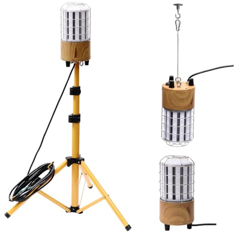 Choen - Faretto LED da lavoro, 100 W, con treppiede, 11000LM, 360°, in acciaio, AC100-277V, IP64, impermeabile