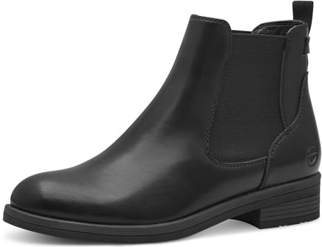 Tamaris donna Stivaletti, signora Stivaletti Chelsea,bottini,TOUCHit,stivaletto slip-on,boots,stivaletti,stivaletto,piatto,BLACK,38 EU