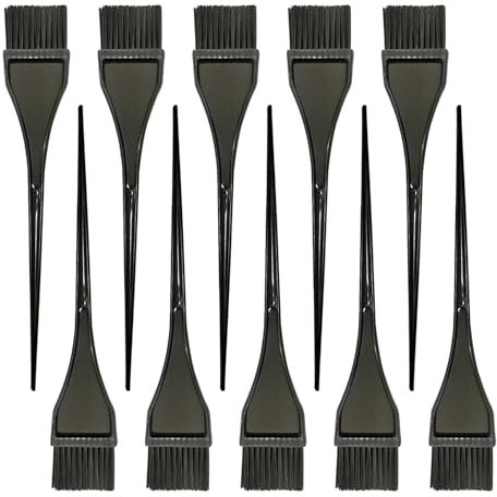 XNIVUIS 10 Pcs Hair Coloring Brush, Hair Dye Tools - Salon Dyeing Kit, Tint Brush Applicator (Black)
